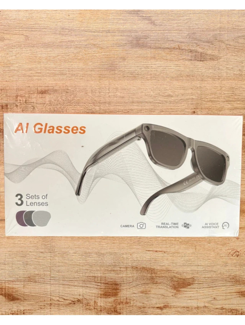 NWT AI Smart Glasses with Camera Translation Voice Assistant 3 Lenses